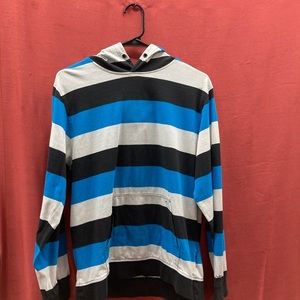 Blue Striped Hoodie